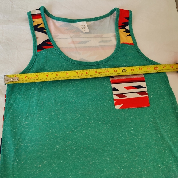 NWOT Aztec design print Sunshine & Rodeos tank top (Small) 🌞❤️ 🩵🌄💙🌅🩵 - Picture 6 of 9